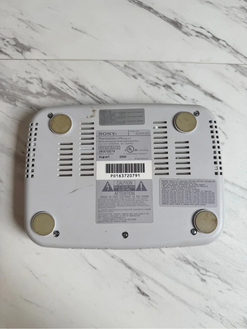 Vintage Sony PSone Slim Console SCPH-101 White Memory Card As-Is